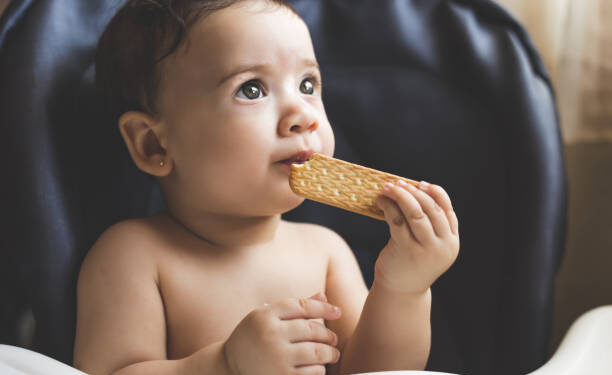 Baby, Caucasian Ethnicity, Eating, Hand, Human Face