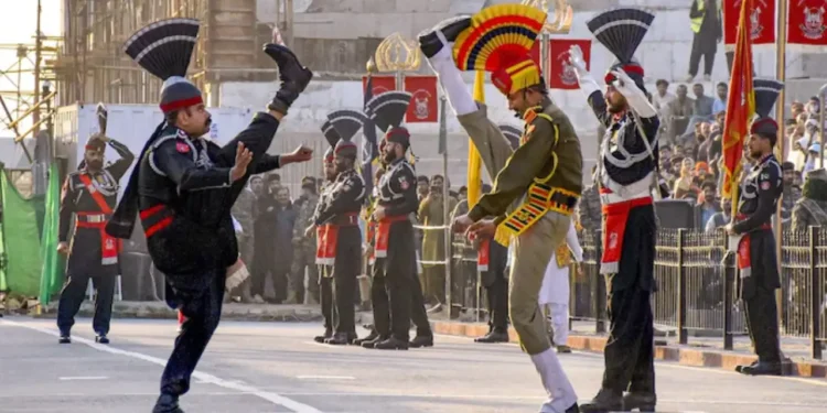 Beating Retreat Ceremony at Attari-Wagah